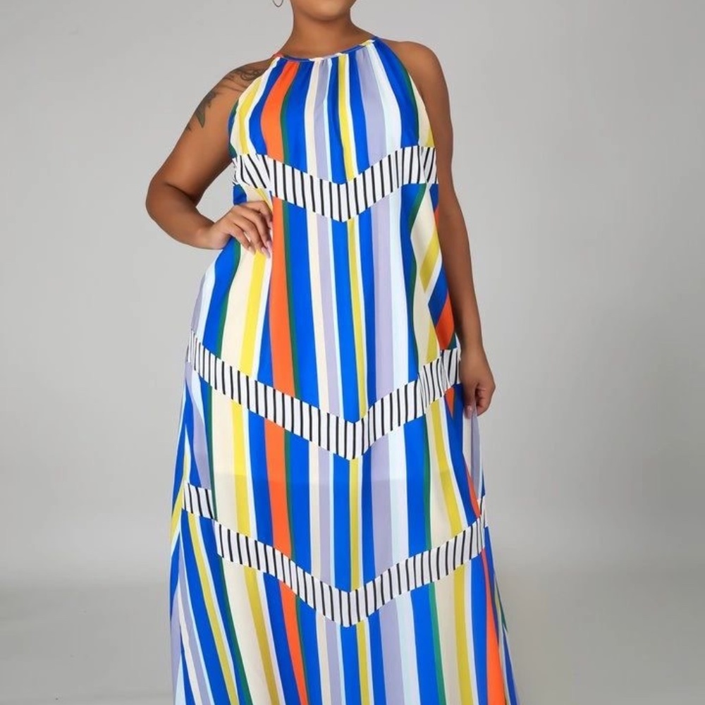 Color Block Maxi Dress - Picture 5 of 5